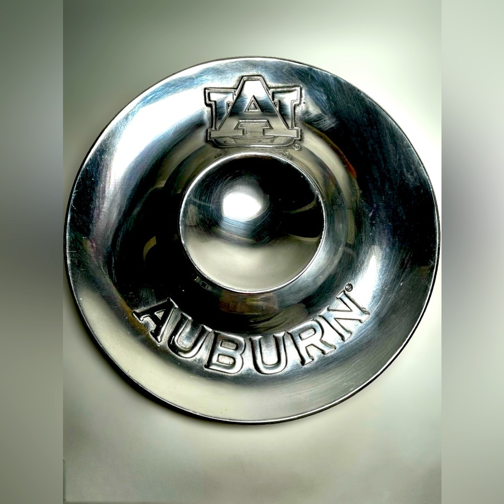 University of Auburn Pewter Wilton Armetale Chip & Dip Tray Plate Gorgeous !!!